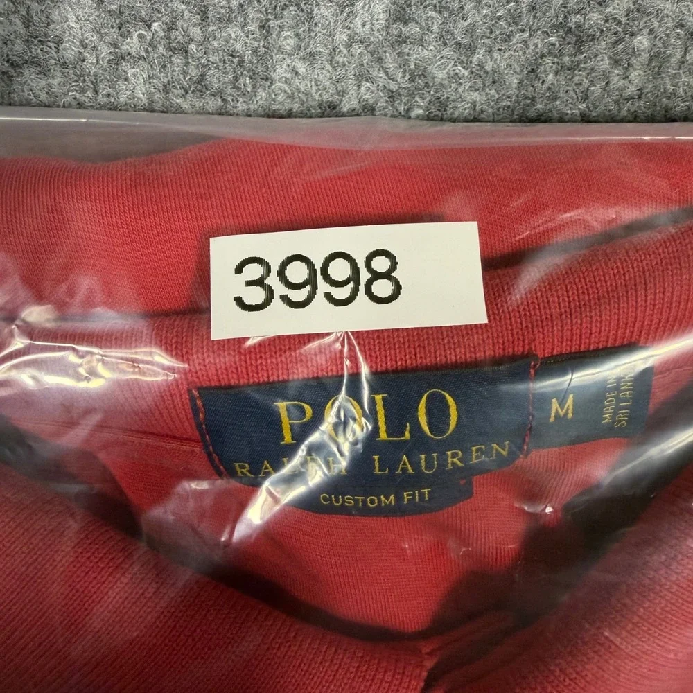 Polo Ralph Lauren Custom Fit Polo Shirt Mens M Red Cotton GUC